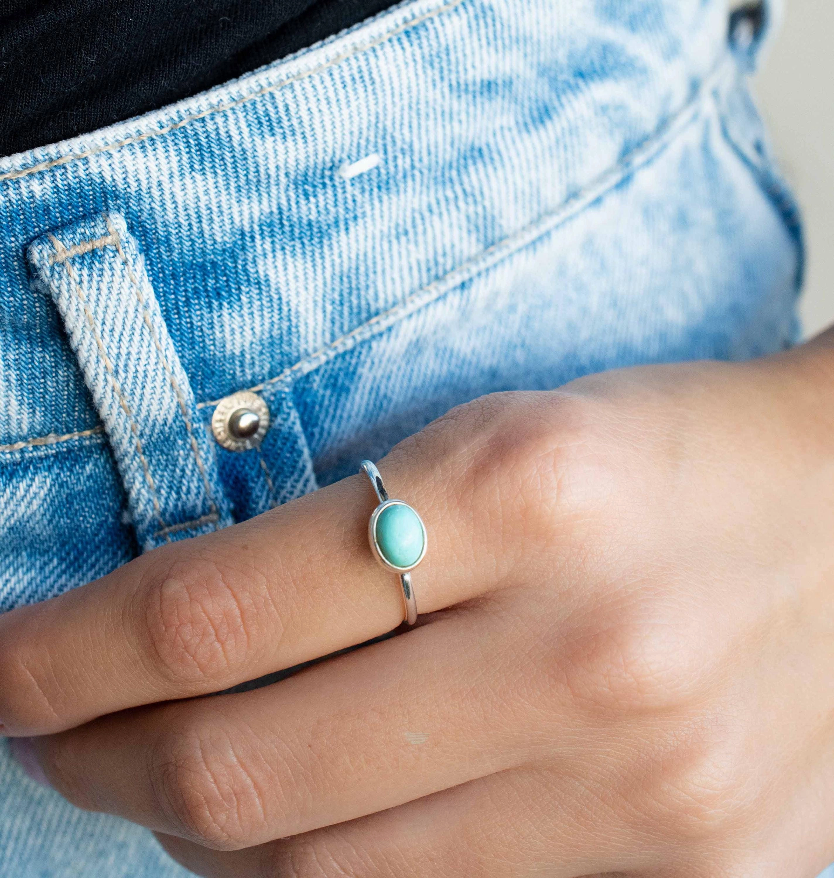 Turquoise Ring ~ Sterling Silver 925 ~ MR348