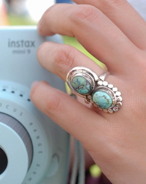 Turquoise Ring ~ Sterling Silver 925 ~MR113
