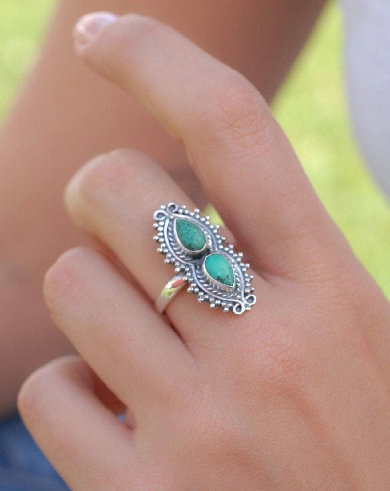 Turquoise Ring ~ Sterling Silver 925 ~MR140
