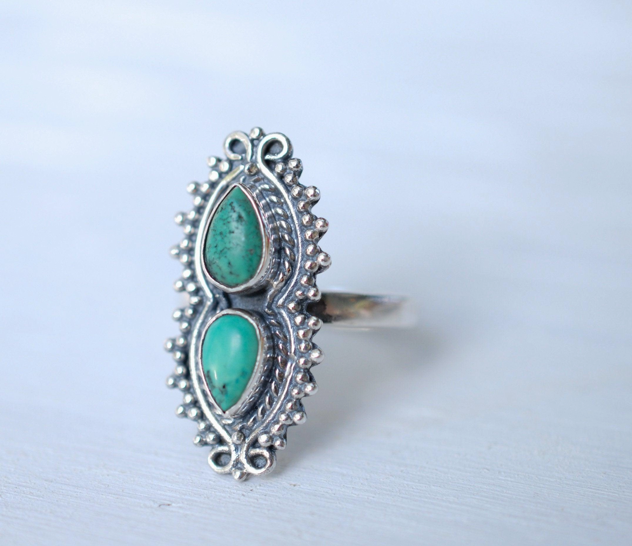 Turquoise Ring ~ Sterling Silver 925 ~MR140