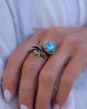 Turquoise Ring ~Sterling Silver 925~SMR142