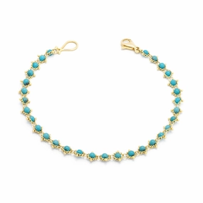 Turquoise Woven Textile Bracelet