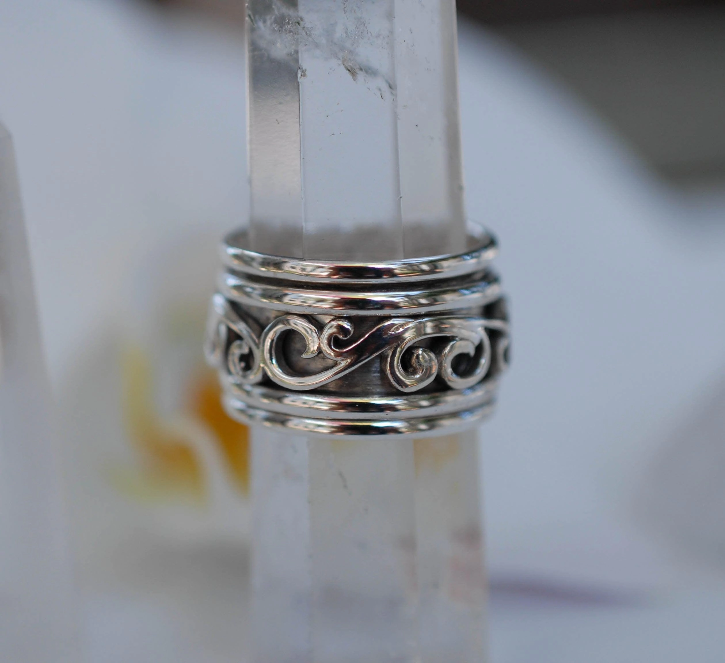 Unisex Spinner Ring ~Sterling Silver 925 ~MS015