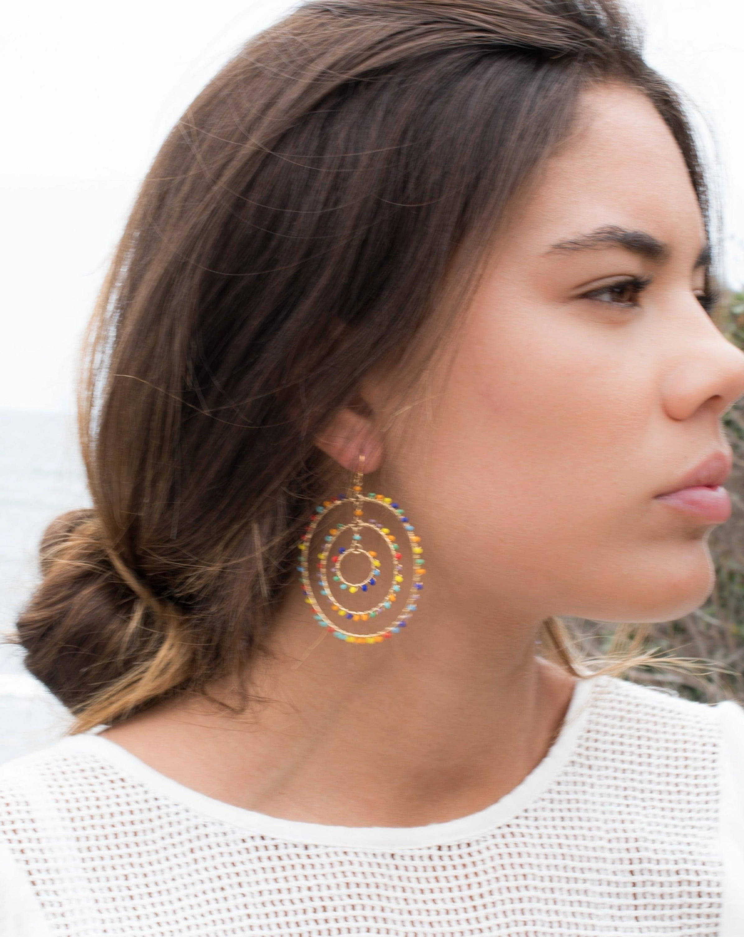 Vania Chandelier Earrings ~Gold Plated ~ SME033