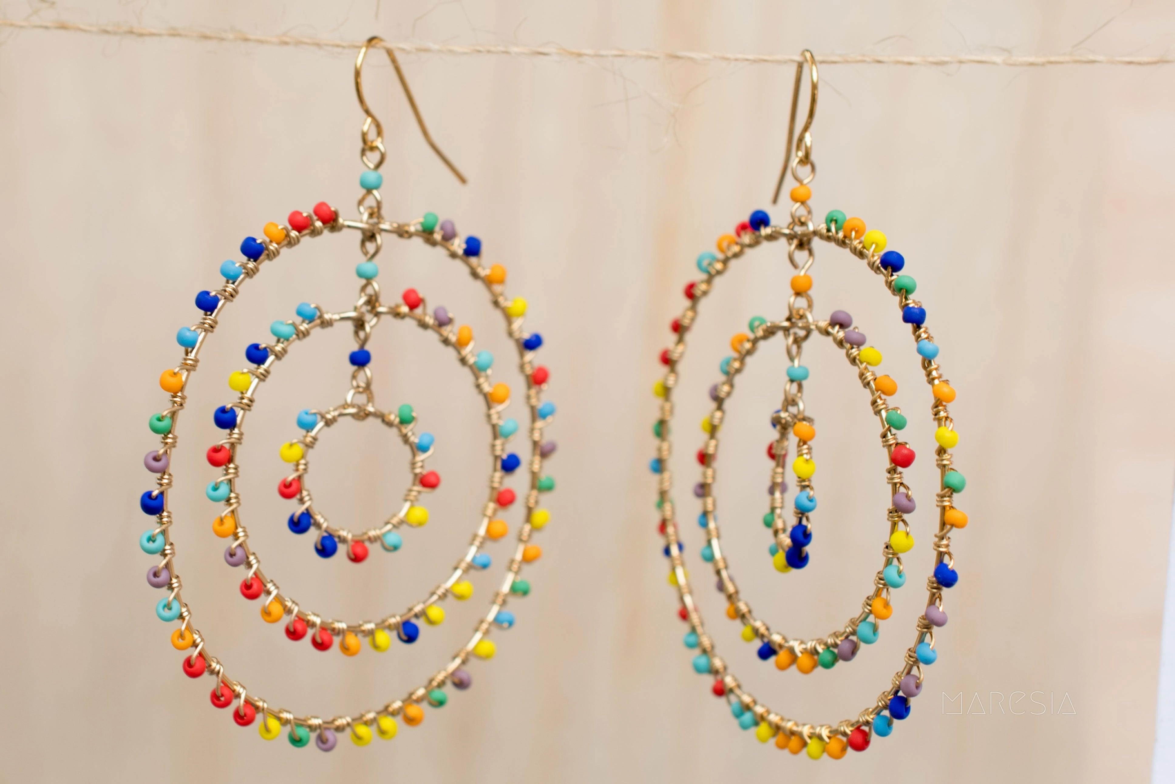 Vania Chandelier Earrings ~Gold Plated ~ SME033