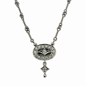 Varna 18K White Gold Diamond Pendant Necklace