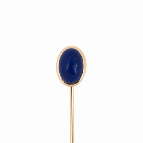 Victorian Dreher Lapis Oval Stick Pin
