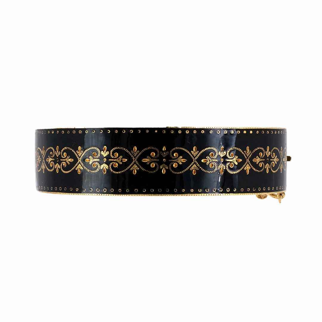 Victorian Gold & Enamel Bangle Bracelet