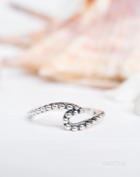 Wave Toe Ring ~ Sterling Silver 925~ SMT016
