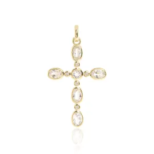 White Topaz Cross Pendant