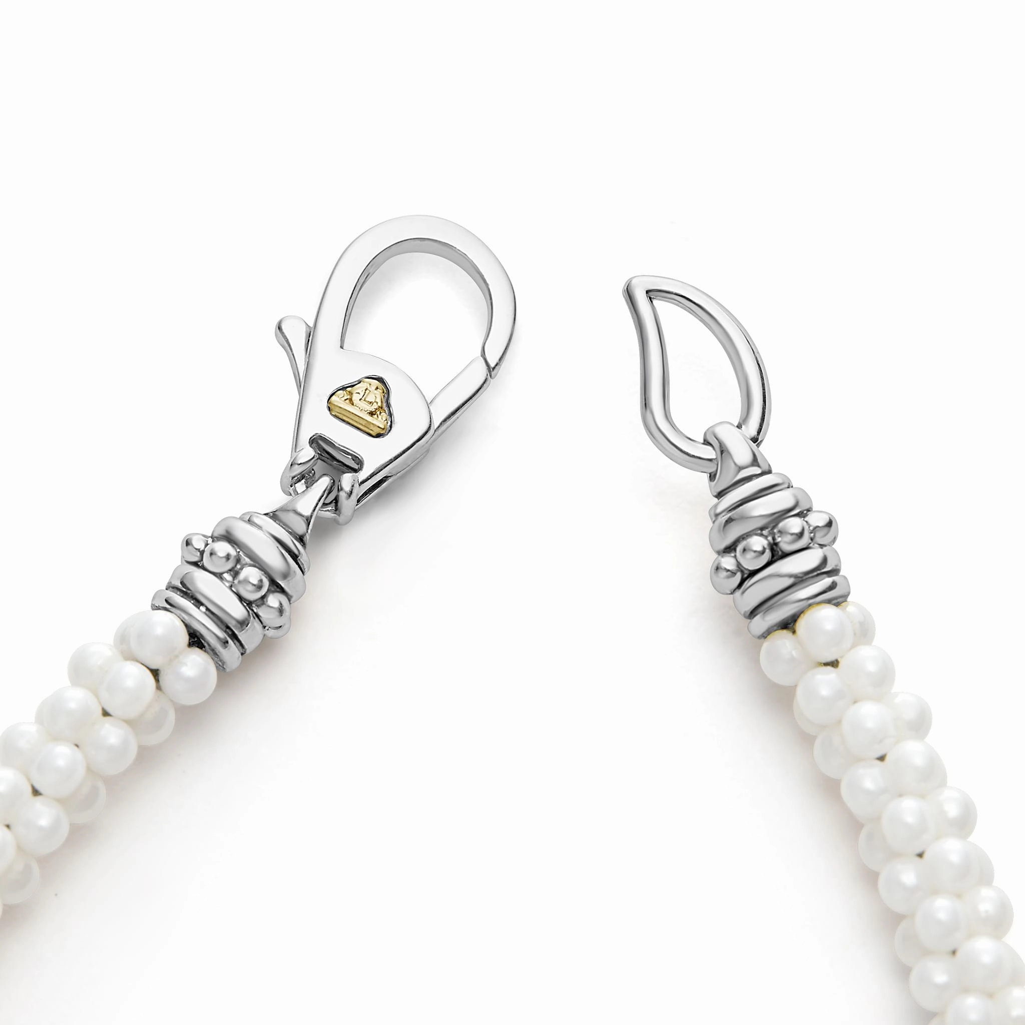 White Caviar White Five Silver Station Ceramic Bracelet | 5mm