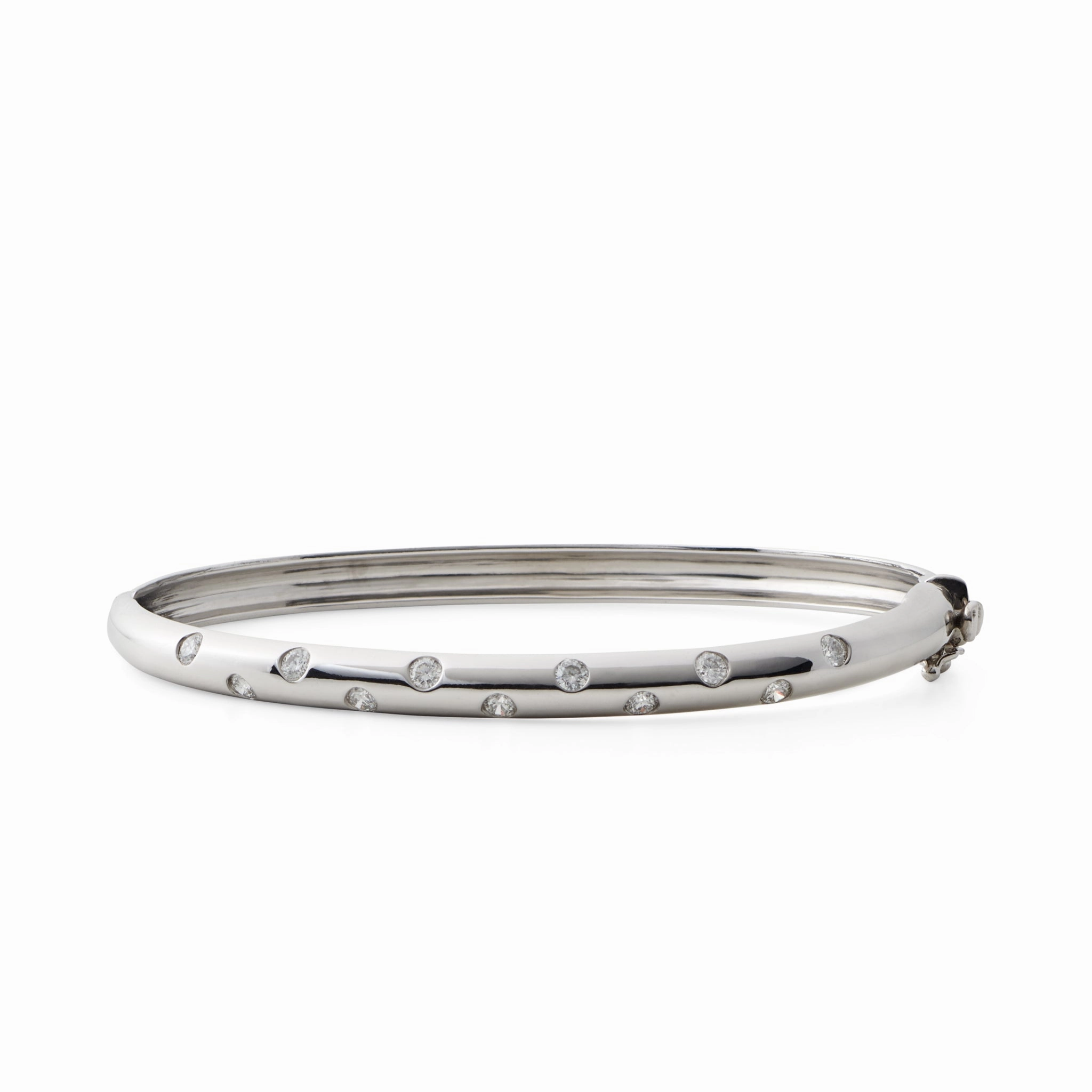 White Gold Diamond Galaxy Bangle