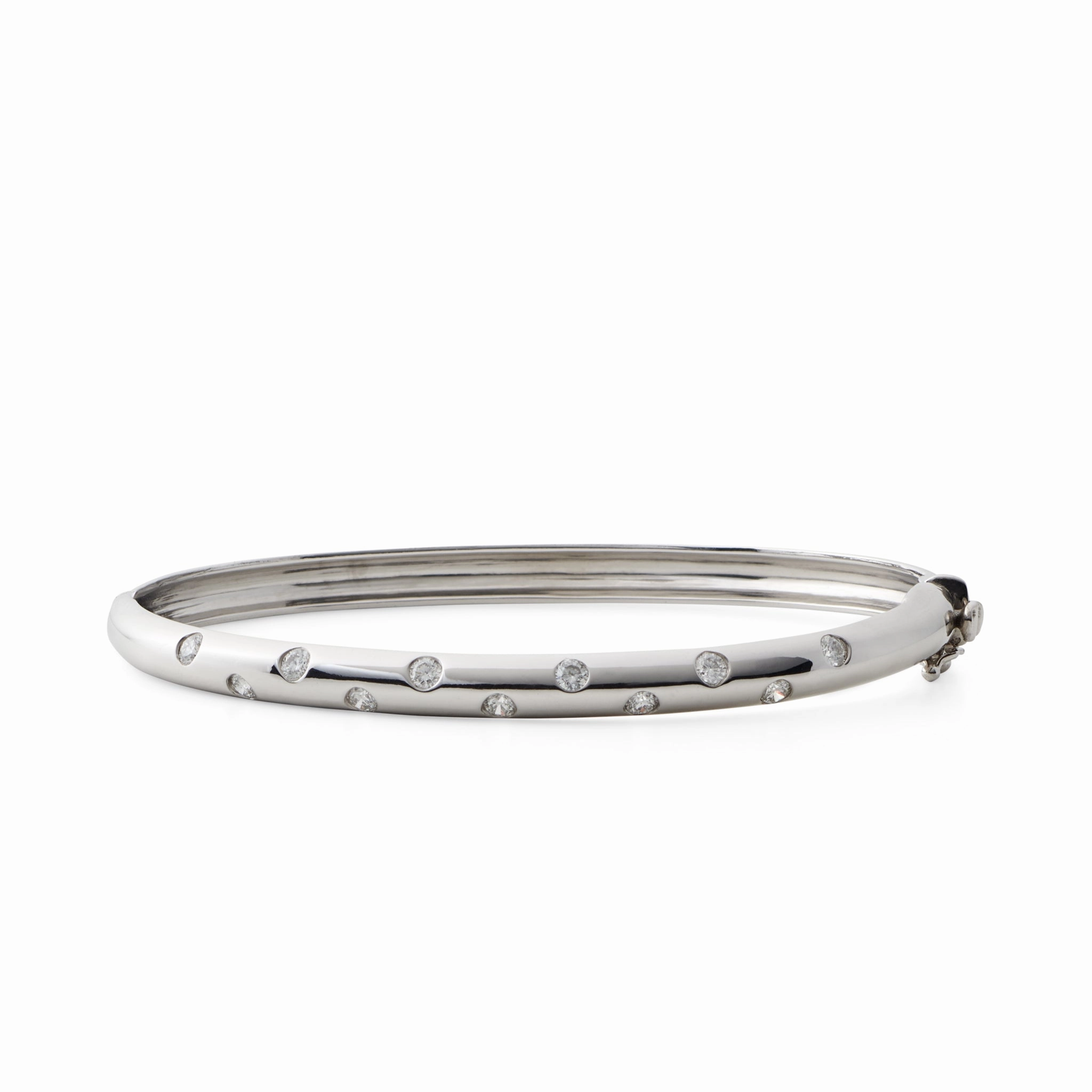 White Gold Diamond Galaxy Bangle