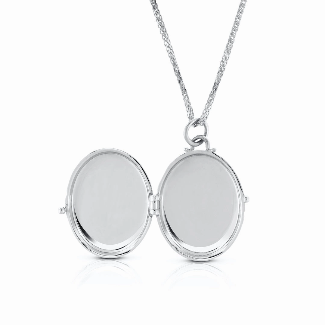 White Gold Etoile Locket Necklace