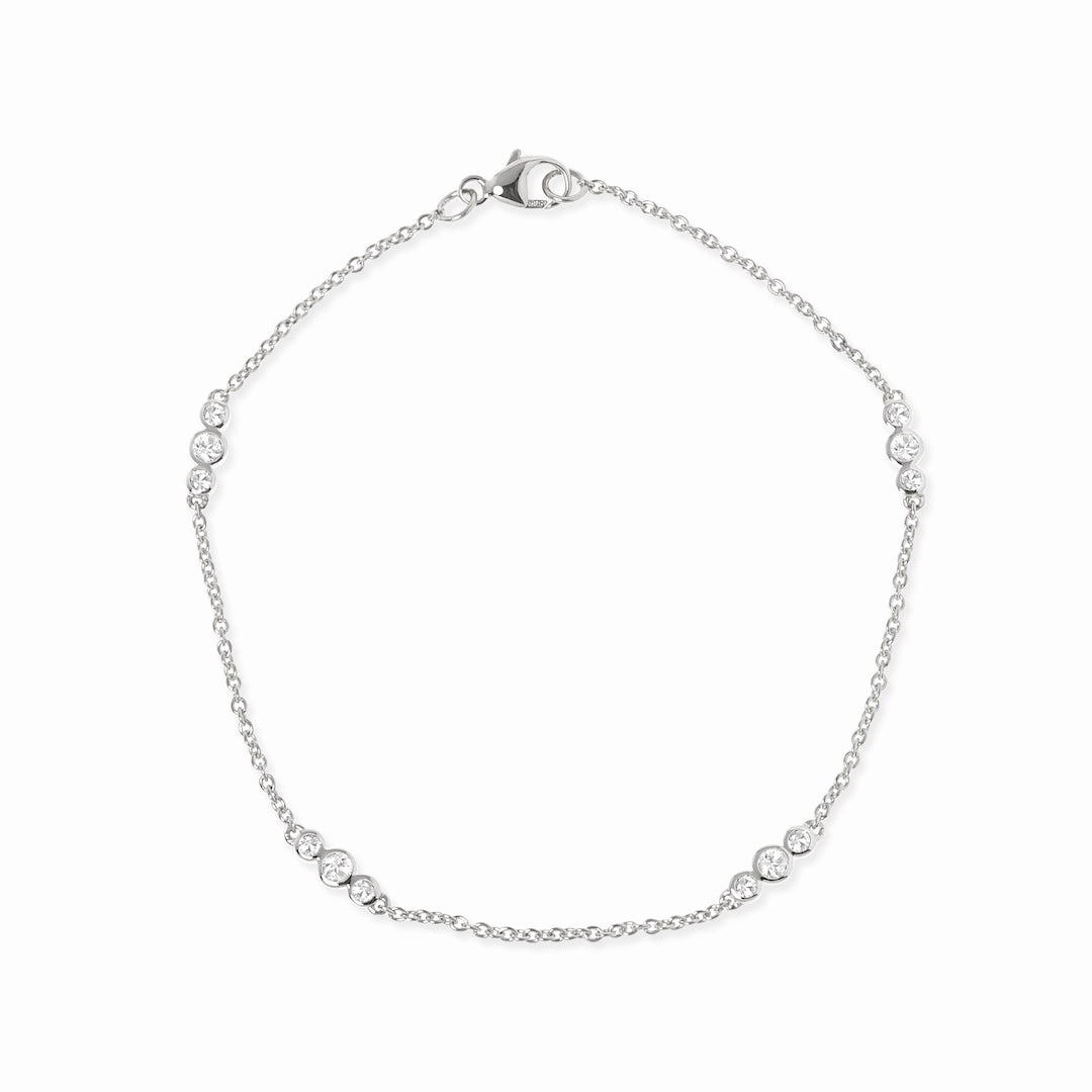White Gold Triplets Bracelet in Diamonds