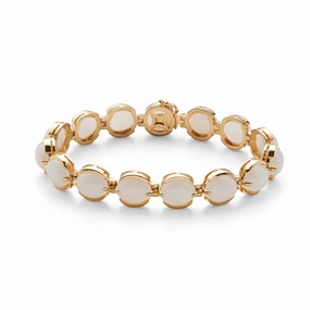 White Jade Cabochon Bracelet