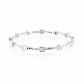White Mother-of-Pearl Stacking Bangle
