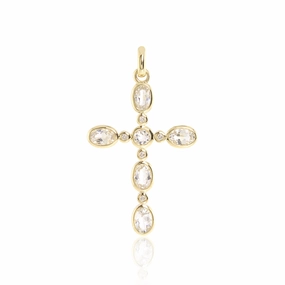 White Topaz Cross Pendant