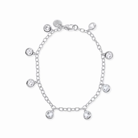 White Topaz Dewdrops Bracelet