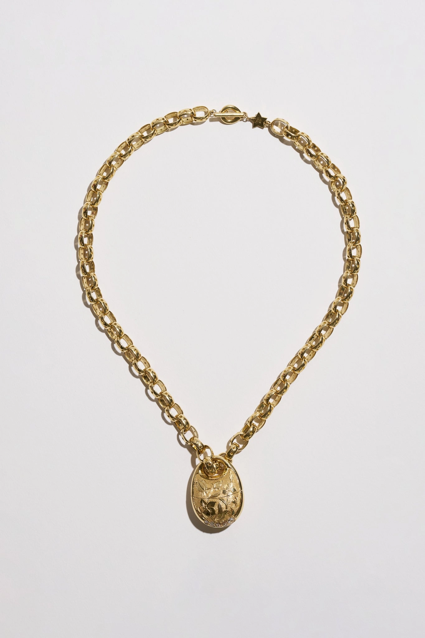 Wild Flower Pod Pendant, Yellow Gold