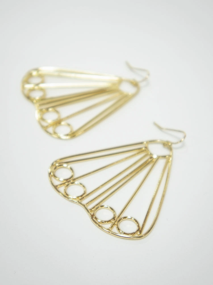 Wire Wing Earrings - Gold