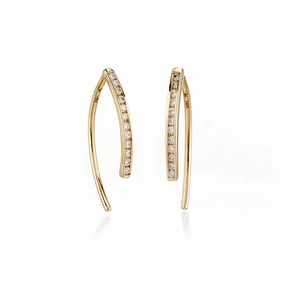 Wishbone Earrings in Diamonds