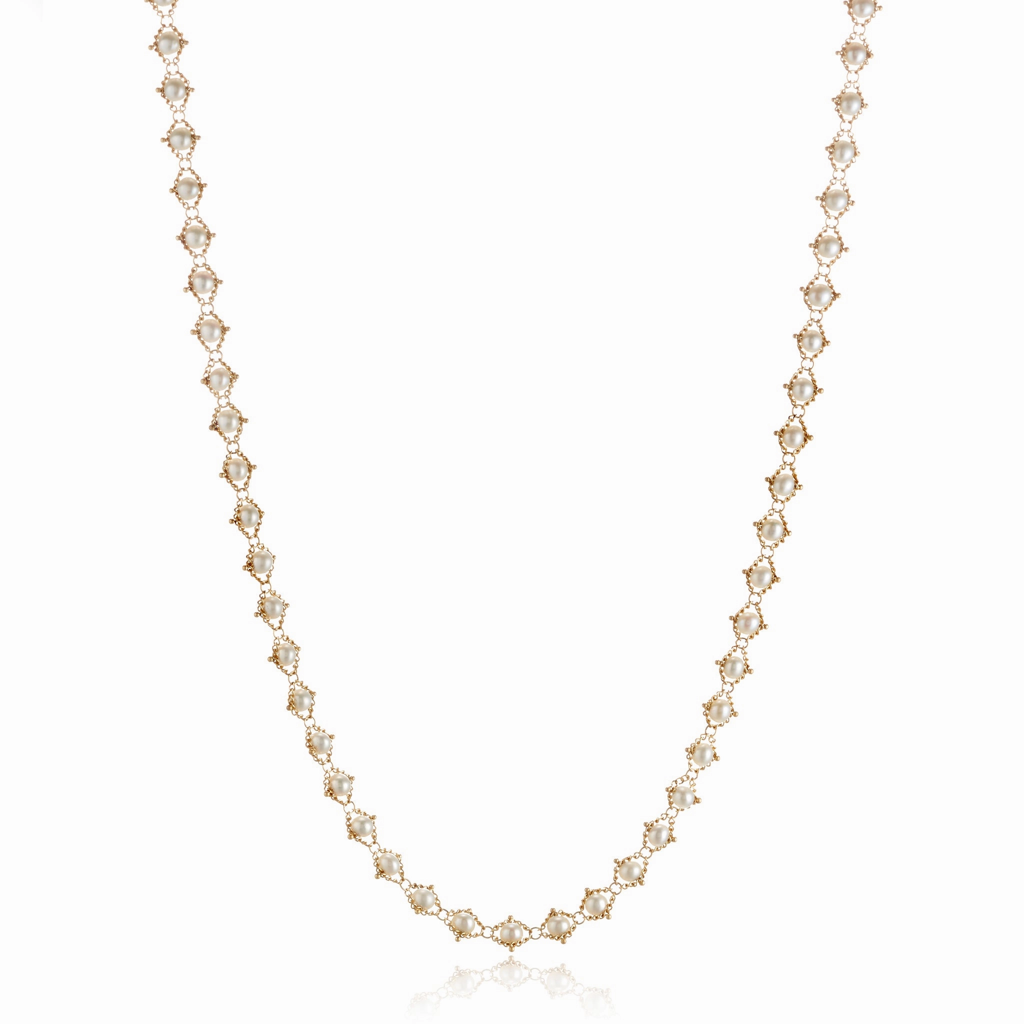 Woven Pearl Necklace