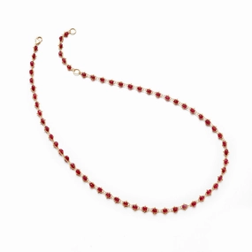 Woven Ruby Necklace