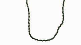 Yellow Gold Filled 25mm Beaded Black Spinel Necklace