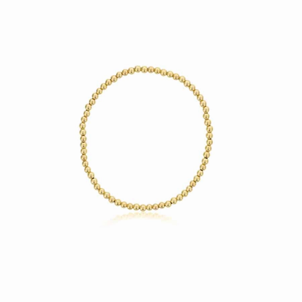 Yellow Gold Filled 3mm Beaded Bracelet