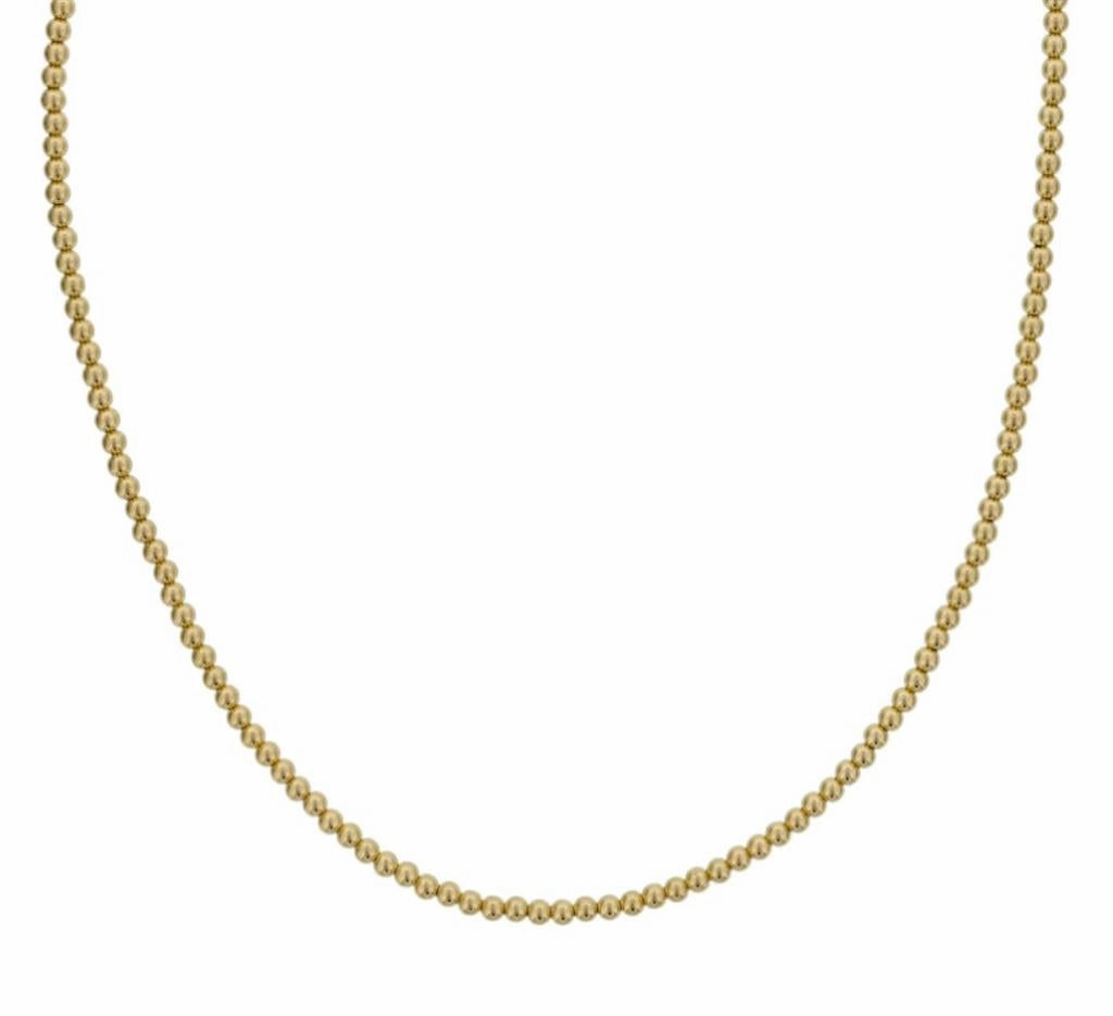 Yellow Gold Filled 3mm Beaded Necklace