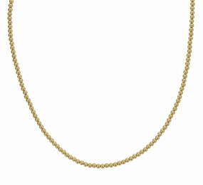 Yellow Gold Filled 3mm Beaded Necklace
