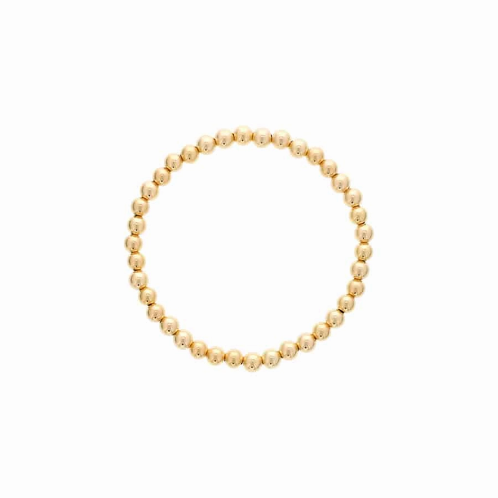 Yellow Gold Filled 5mm Beaded Bracelet