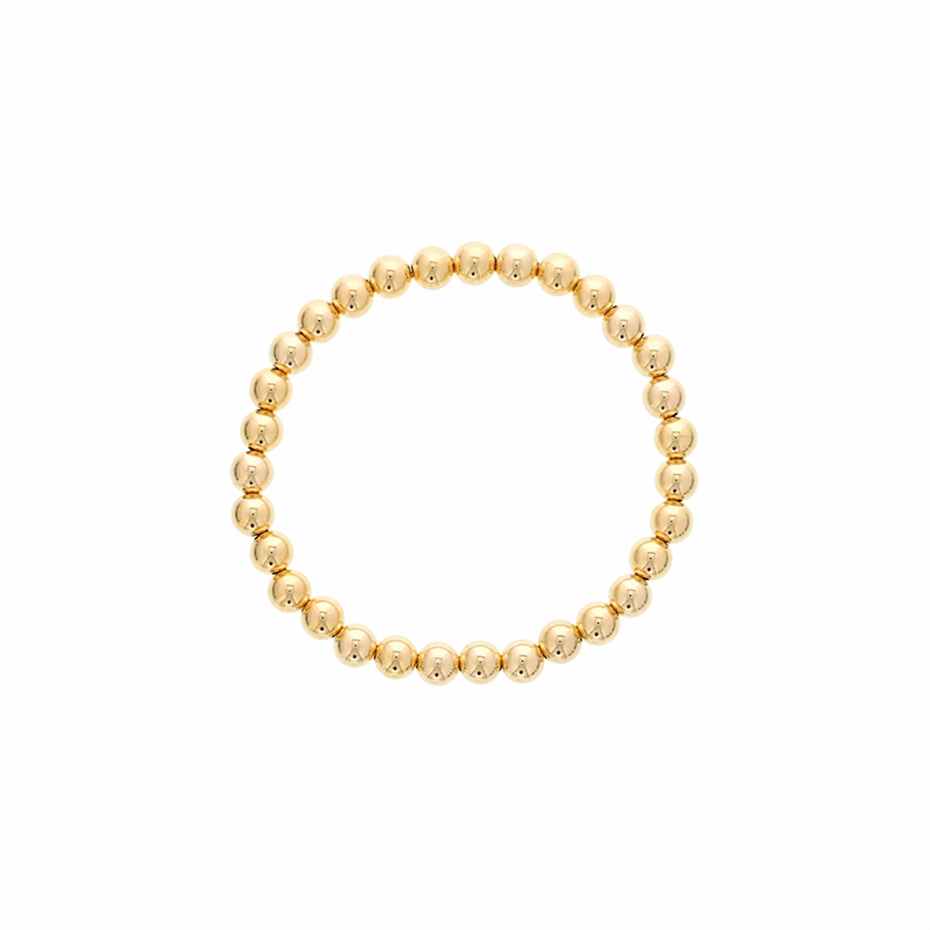 Yellow Gold Filled 6mm Beaded Bracelet