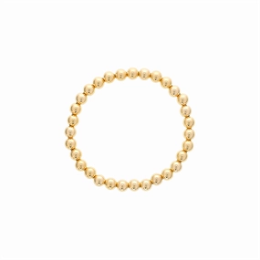 Yellow Gold Filled 6mm Beaded Bracelet