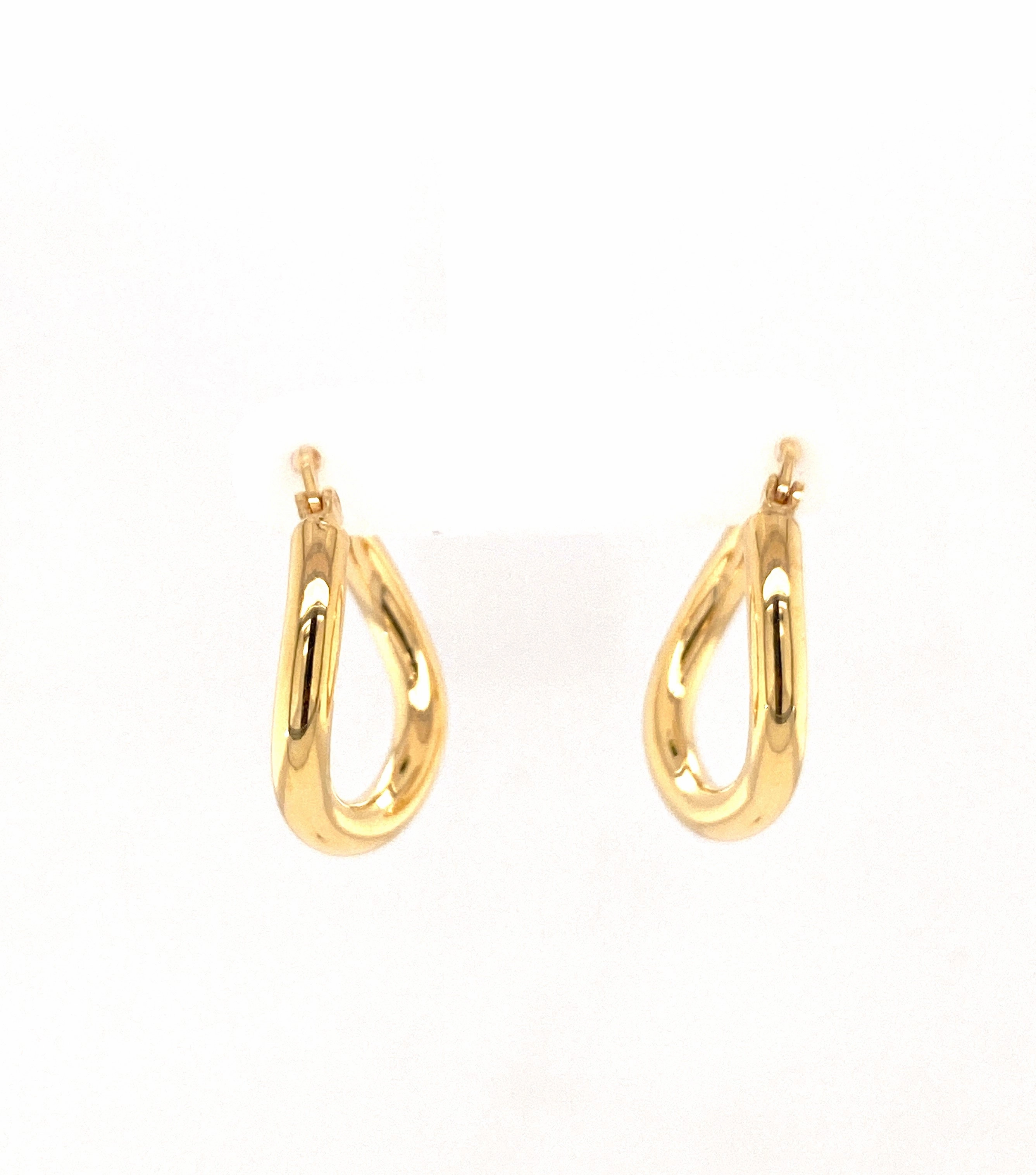 Yellow Twist Hoops